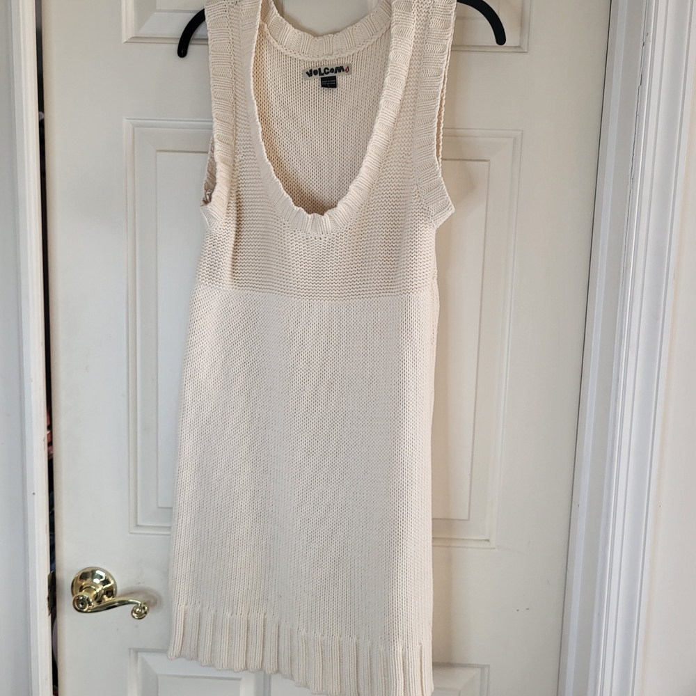 Volcom Cream Knit Midi Dress